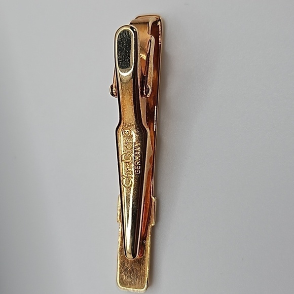 Christian Dior Bullet Back Dior Logo Gold and Black Tone Cufflinks - Picture 4 of 4